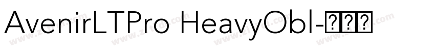 AvenirLTPro HeavyObl字体转换